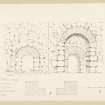 Drawings of door of Kilnave church.