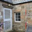 Historic building recording, Centre wing, Detail of window to S of E elevation from N, Braehead Mains, 603 Queensferry Road, Edinburgh