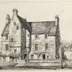 Drawing of Melville Manse inscribed 'Old Manse, Anstruther, Fife 1870'.