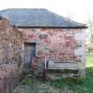 Standing building survey, E-facing elevation of the former feed storage shed, Polwarth Crofts, Scottish Borders