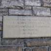 Detail of plaque in Boyd's Entry marking renovation of St Mary's Street, Edinburgh.