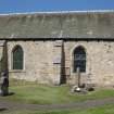 View of south elevation, Pencaitland Parish Church and Burial Ground, Easter Pencaitland.