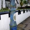 Detail of burgh coat of arms on base of lamp post outside Battery Lodge, No 25 Battery Place, Rothesay, Bute.