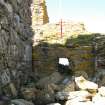 Historic building survey, Interior E-facing wall of the McVicar passage, Teampull na Trionaid, Cairinis, North Uist, Western Isles