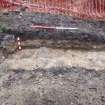 Archaeological evaluation, Trench 2, SW facing section, Keir Wood Fort, Fife
