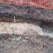 Archaeological evaluation, Trench 2, SW facing section, Keir Wood Fort, Fife