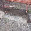 Archaeological evaluation, Trench 2, SW facing section, Keir Wood Fort, Fife