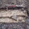 Archaeological evaluation, Trench 2, NE facing section, Keir Wood Fort, Fife