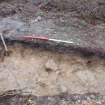 Archaeological evaluation, Trench 1, NW-facing section, Keir Wood Fort, Fife