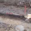 Archaeological evaluation, Trench 1, NW-facing section, Keir Wood Fort, Fife