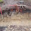 Archaeological evaluation, Trench 1, NW-facing section, Keir Wood Fort, Fife