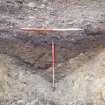 Archaeological evaluation, Trench 1, NW-facing section, Keir Wood Fort, Fife
