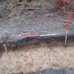 Archaeological evaluation, Trench 1, NW-facing section, Keir Wood Fort, Fife