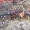 Archaeological evaluation, Trench 1, SE-facing section, Keir Wood Fort, Fife