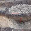 Archaeological evaluation, Trench 1, SE-facing section, Keir Wood Fort, Fife