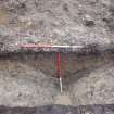 Archaeological evaluation, Trench 1, SE-facing section, Keir Wood Fort, Fife