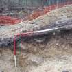 Archaeological evaluation, Trench 3, sequence of shots showing NW-facing section, Keir Wood Fort, Fife