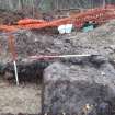 Archaeological evaluation, Trench 3, sequence of shots showing NW-facing section, Keir Wood Fort, Fife