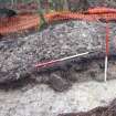 Archaeological evaluation, Trench 3, sequence of shots showing NW-facing section, Keir Wood Fort, Fife