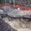 Archaeological evaluation, Trench 3, series of oblique shots showing NW-facing section, Keir Wood Fort, Fife