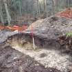 Archaeological evaluation, Trench 3, series of oblique shots showing NW-facing section, Keir Wood Fort, Fife