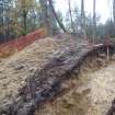 Archaeological evaluation, Trench 3, series of oblique shots showing NW-facing section, Keir Wood Fort, Fife