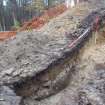 Archaeological evaluation, Trench 3, series of oblique shots showing NW-facing section, Keir Wood Fort, Fife