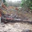 Archaeological evaluation, Trench 3, SE-facing section at NE end, Keir Wood Fort, Fife