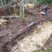 Archaeological evaluation, Trench 3, sequence of shots showing SE-facing section (some oblique), Keir Wood Fort, Fife