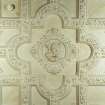 Detail of plasterwork on ceiling of first-floor Drawing Room, Brechin Castle.