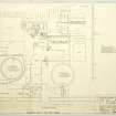 Oban, Gasworks.
Site plan of gasworks indicating underground mains and valves.
Insc: 'Layout of works showing building plans and gas mains. Scottish Gas Board, Glasgow Division, Engineer's Office, 9 George Square, Glasgow C2'.