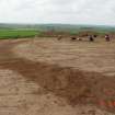 Archaeological excavation, Day 2, Ditch and palisade S, Standingstone, Traprain Law Environs Project Phase 2, East Lothian