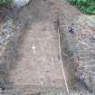 Archaeological evaluation, Post excavation of Trench 3 with pipe, Birkwood House, Lesmahagow
