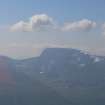 A distant oblique aerial view of Ben Nevis, looking S.