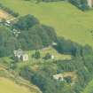 Aerial view of St Columba's Parish Church and Burial ground, Old Petty, near Dalcross, E of Inverness, looking NE.