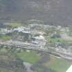 Aerial view of Aviemore and railway station, Strathspey, looking W.