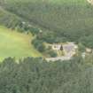 Aerial view of Petty Church, Tornagrain, E of Inverness, looking NE.