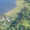 Aerial view of the site of the medieval burgh of Cromarty, and Cromarty House, looking SE.
