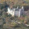 Aerial view of Dunrobin Castle and formal garden, East Sutherland, looking NW.