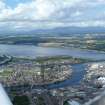 Oblique aerial view of Inverness Harbour, South Kessock and the Beauly Firth with Ben Wyvis beyond, Inverness, looking NW.