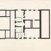 Plan of ground floor. Attributed to Playfair and Dunphail House