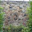 Historic building recording, S face of N garden wall - arch at c.20m, Duddingston Manse Gardens