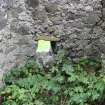 Historic Building Survey photograph, From S, Room A. N wall with opening F02 near the base, Coroghon Castle, Canna