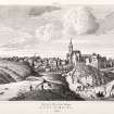 Plate 1V from P Chalmers, 'Historical and Statistical Account of Dunfermline' showing view of Dunfermline, '1690'.
