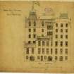 Proposed Hotel for Wm Smith, Queen's Hotel, 160 Nethergate, Dundee.
Back Elevation.
