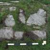 Digital photograph of perpendicular to carved surface(s), from Scotland’s Rock Art Project, High Banks 1, Dumfries and Galloway