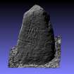 Snapshot of 3D model, Scotland's Rock Art Project, Balblair Stone, Moniack Castle, Highland