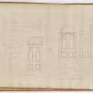 Roxburghshire, Minto House. Measured drawings of doors: elevation and moulding details of 'Great Door' and elevations of 'Door between Great Stairs and Hall.'