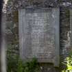 Detail of monuments in Stewart burial aisle