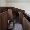 Detail of east gallery pews